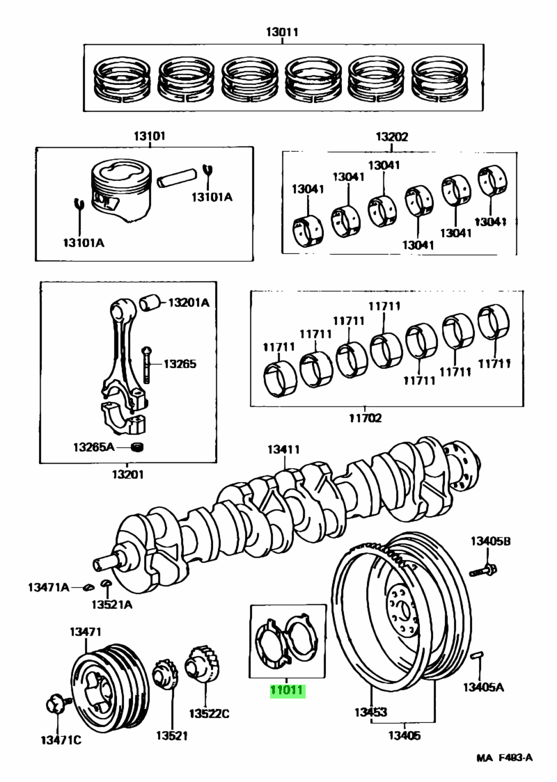 بغل یاطاقان لندکروزر-سایز0/5-2005-2007